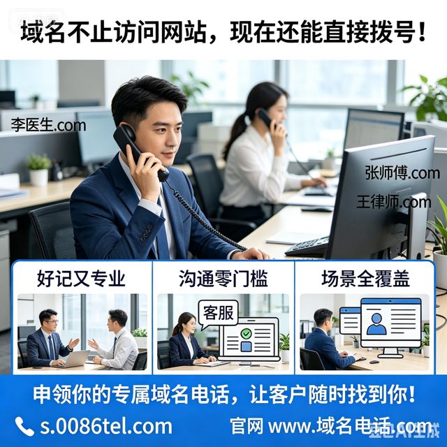 域名电话：域名不止访问网站，现在还能直接拨号